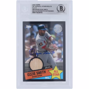 Ozzie Smith St. Louis Cardinals Autographed 2020 Topps Black '85 All-Star Bat Relic #85ASR-OS #/199 Beckett Fanatics Witnessed Authenticated 10 Card