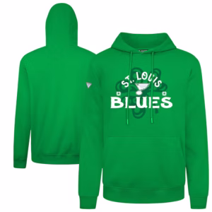 St. Louis Blues Levelwear St. Patrick's Day Podium Shamrock Pullover Hoodie