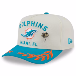 Miami Dolphins New Era 2025 NFL Draft A-Frame 59FIFTY Fitted Hat