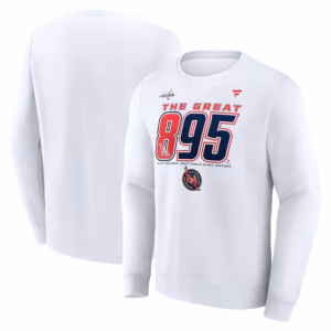 Alexander Ovechkin Washington Capitals Fanatics NHL All-Time Leading Goal Scorer The Great 895 Fleece Pullover Sweatshirt