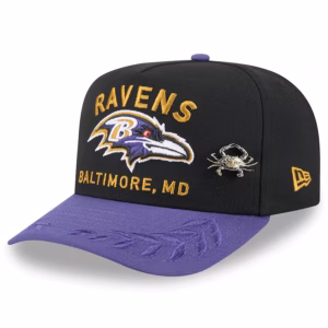 Baltimore Ravens New Era 2025 NFL Draft On Stage A-Frame 59FIFTY Fitted Hat
