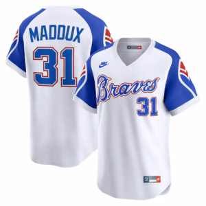 Greg Maddux Atlanta Braves Nike Throwback Cooperstown Collection Limited Jersey