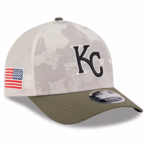 Kansas City Royals New Era 2025 Armed Forces Day 9FORTY M-Crown A-Frame Adjustable Hat