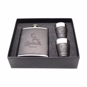 St. Louis Cardinals Three-Piece Leather Flask & Shot Glass Set