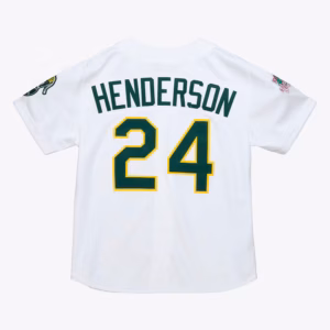 Rickey Henderson White Oakland Athletics 1990 Authentic Jersey