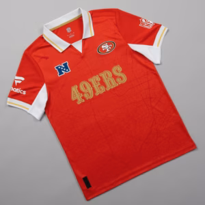 San Francisco 49ers Fanatics NFL Football x Football Collared Fan Top