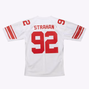 Michael Strahan White New York Giants 2007 Super Bowl XLII Authentic Jersey