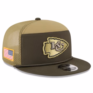 Kansas City Chiefs New Era 2025 Salute to Service Split Panel 9FIFTY Snapback Hat