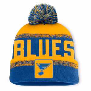 St. Louis Blues Fanatics Fundamentals Thrive Cuffed Knit Hat with Pom