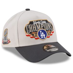 Los Angeles Dodgers New Era 2025 World Series Champions Locker Room A-Frame 9FORTY Adjustable Hat