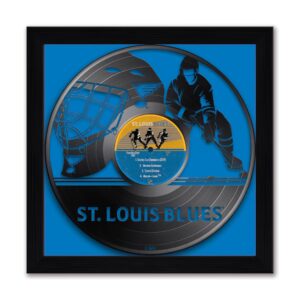 St. Louis Blues 13" x 13" Framed Vinyl Record Art Print