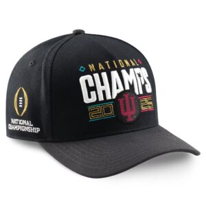 Indiana Hoosiers College Football Playoff 2025 National Champions Locker Room Rise Adjustable Hat