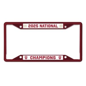 Indiana Hoosiers WinCraft College Football Playoff 2025 National Champions Laser Cut Colored Metal License Plate Frame