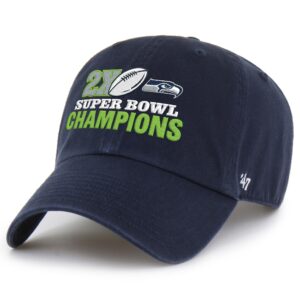Seattle Seahawks '47 Two-Time Super Bowl Champions Clean Up Adjustable Hat